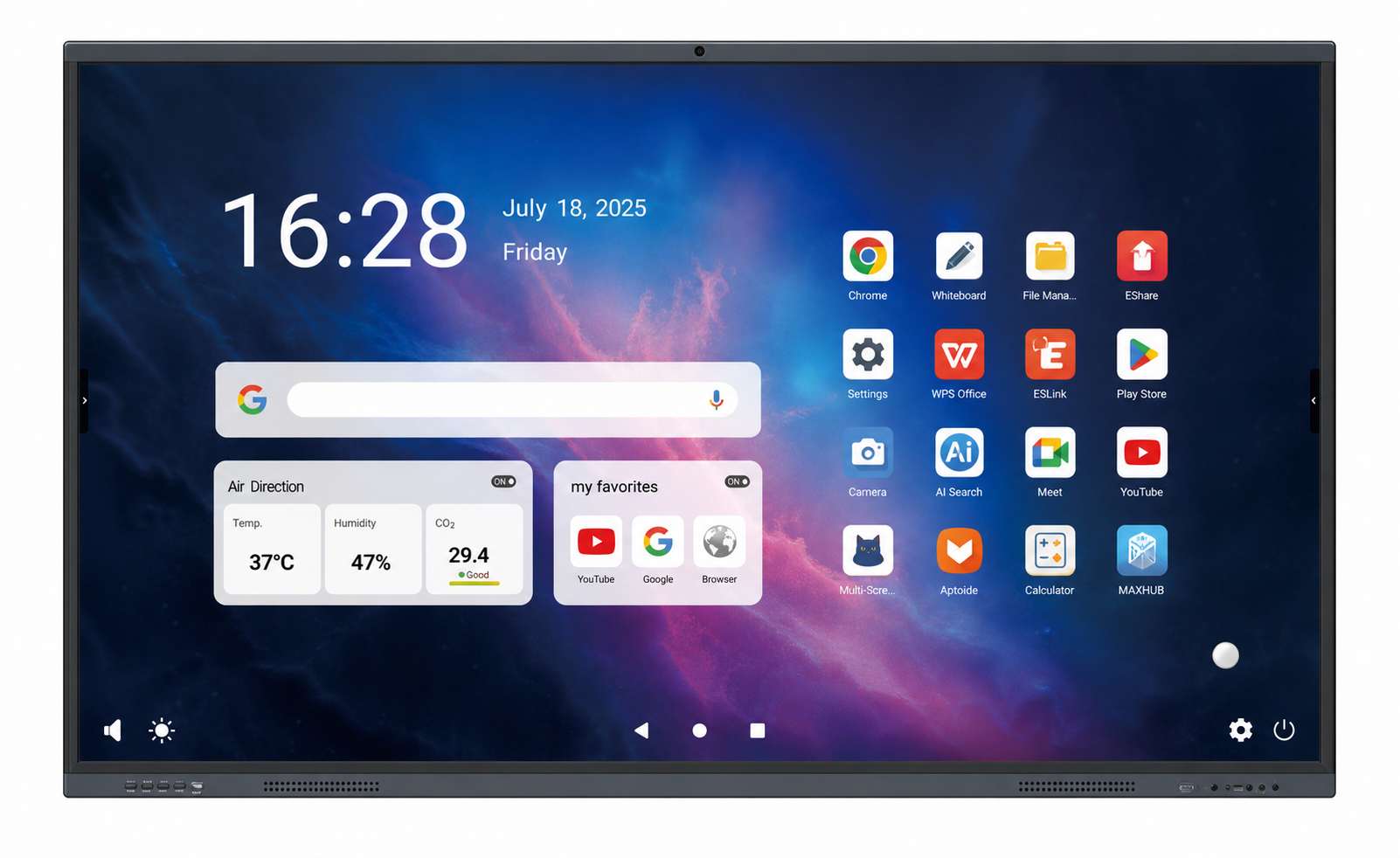 P-CAP touch interactive flat panel cover image